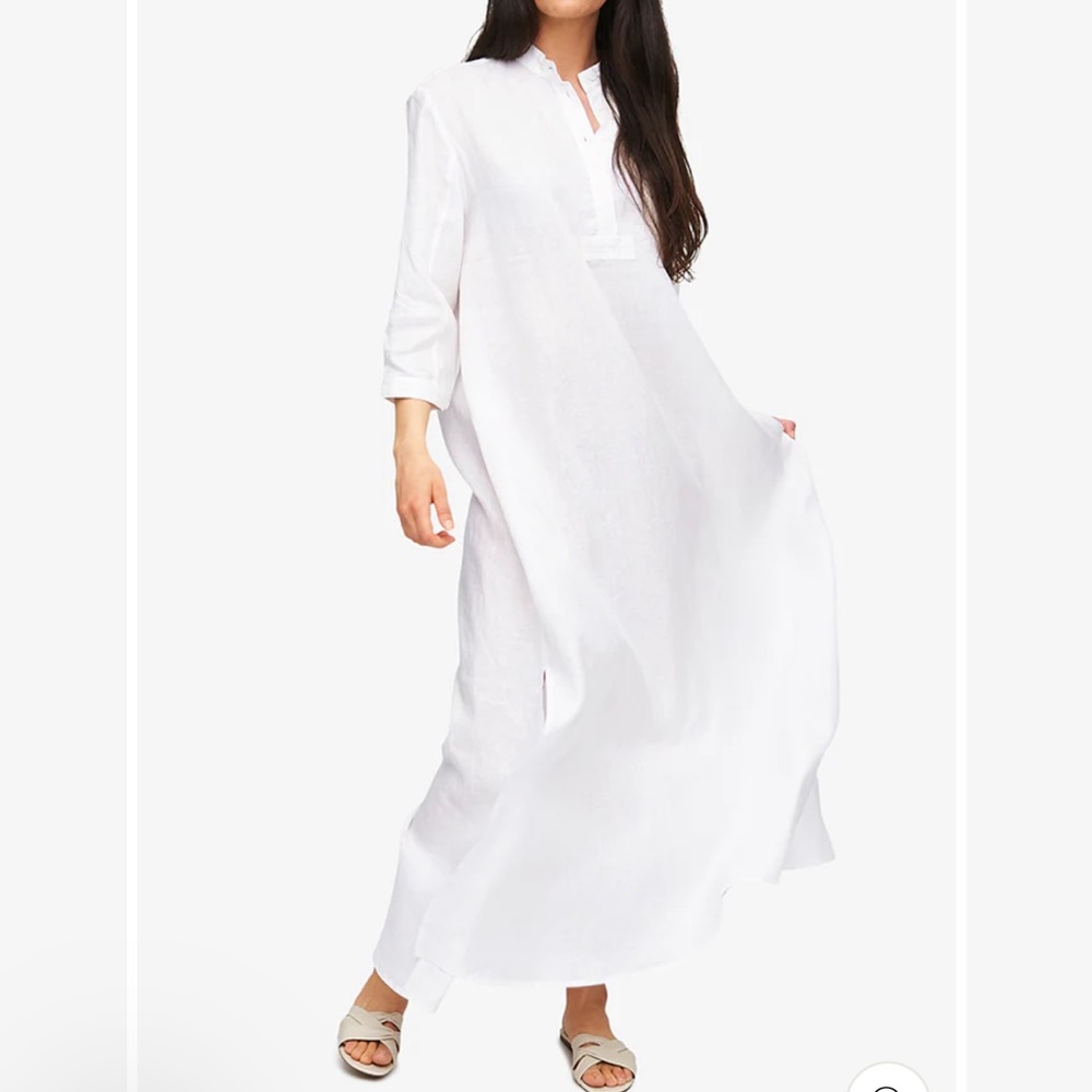 The Sleep Shirt Linen Maxi Dress